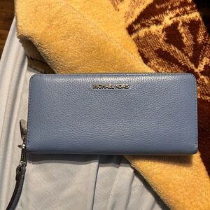 Michael Kors Sky Blue Leather Wallet